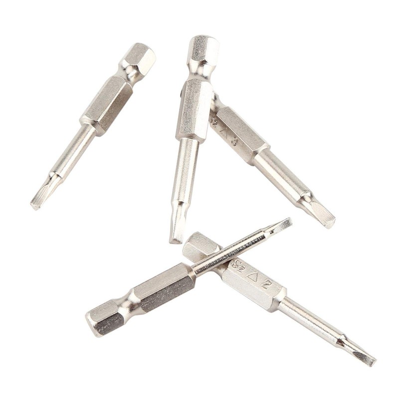 Triangle Head Screwdriver Bit Set 5pcs 50mm Length 1/4 Hex