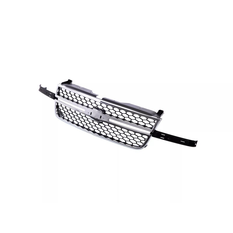 TopAlpha Chrome Honeycomb SS Style Front Grille Assembly For 03-07