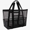 Unisex Casual Mesh Beach & Swim Bag for Travel and Outings Black
