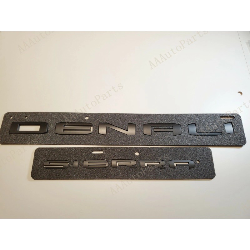 GMC 4PCS Set Matte Black Door Rear DENALI SIERRA Emblems