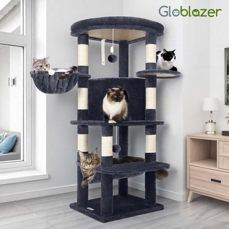 Globlazer C51 Corner Cat Tree Condo for Indoor Cats, 51in