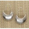 Sterling Silver Large Crescent Boho Statement Earrings, Handmade Half Moon