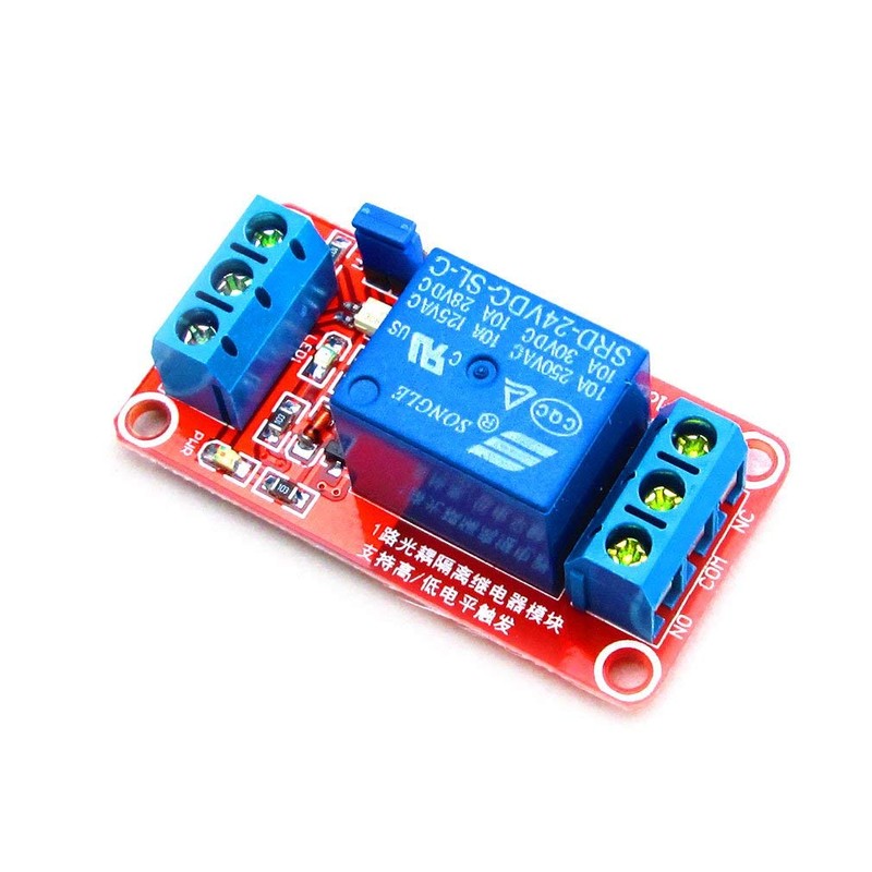 Hailege 2pcs DC 24V 1 Channel Relay Module with OPTO