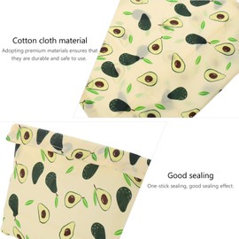 Angoily 1pc Beeswax Storage Bag Airtight Bread Container Pocket Organizer Pouch Beeswax Covers Make up Bag Organizer Bag Cheese Container Snack Container Fruit Container Cotton Cloth Candy