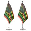 WXTWK 2 Pack Juneteenth Desk Flag Small Mini June 19th