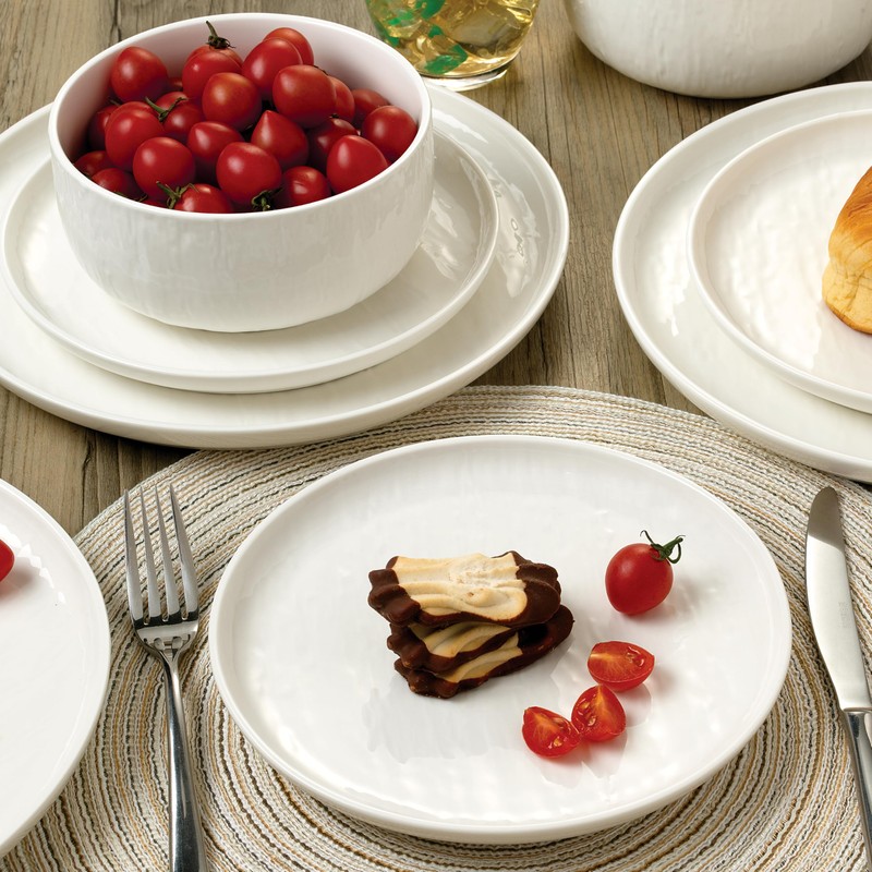 Joseph Sedgh Collection “Kai” 12-piece Stoneware Dinnerware Set with Protective
