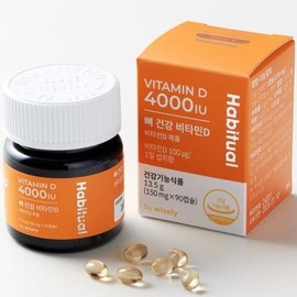 Vitamin D3 4000IU Active Vitamin D Bone Health High Content Premium 90 Capsules (3 Months Supply) / 비타민D3 4000IU 활성형비타민D 뼈건강 고함량 프리미엄 90캡슐(3개월 분)