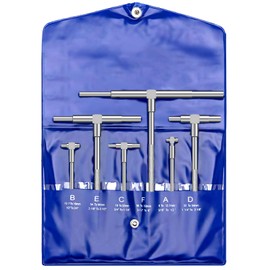 HDLNKAK Telescoping Gage Set, 6 Pack Stainless Steel T - Bore Hole Gauges, Range 5/16" - 6", Telescopic Bore Gauge, Measurement Tool for Precision Parts to Large Machinery.