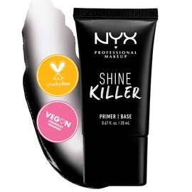 NYX Professional Makeup Shine Killer Primer, 20ml - Prebase matificante, controla el exceso de grasa y el brillo para un acabado mate, infusionado con carbón activado, fórmula vegana