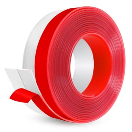 Weather Stripping Flexible Silicone Door Seal Strip Self Adhesive Door Draft Stopper Shower Door Bottom Seal Side Gaps of Door and Windows (Transparent, 2 Inch Wide x 40 Feet Long)