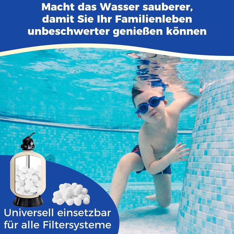 Ufoepv Filter Balls Pool for Sand Filter System, 800 g