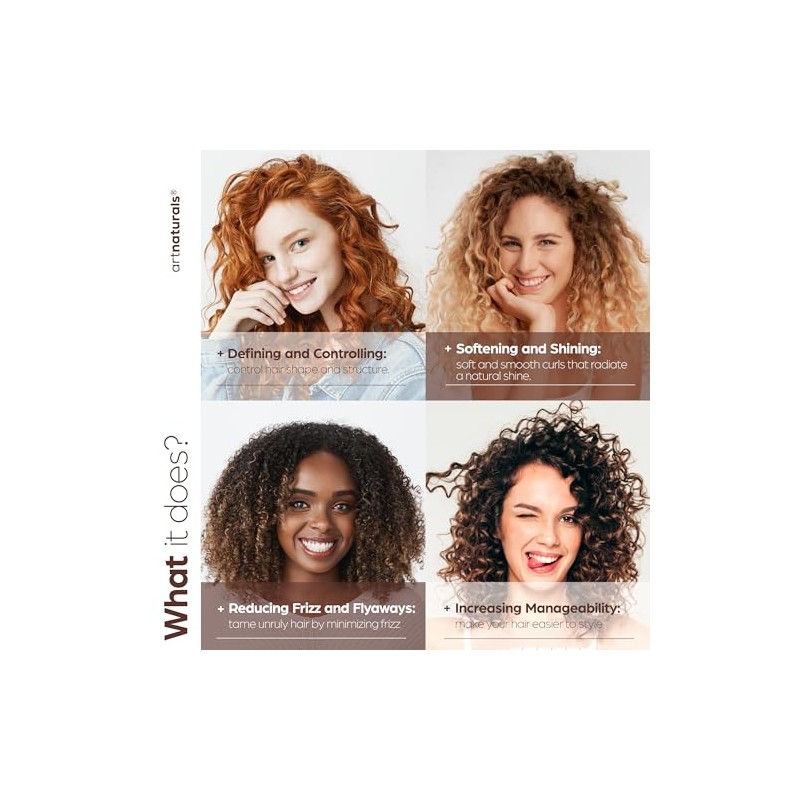 ArtNaturals Curl Defining Cream - (12 Fl Oz / 355ml)