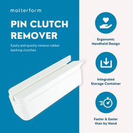 Pin Clutch Remover Tool for Rubber Backing Clutches on Enamel Pins | Sliding De-Clutcher for Pin Backs