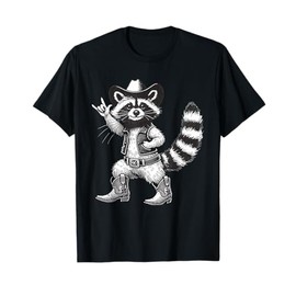 Vintage Raccoon Cowboy Cowgirl Trash Panda Racoon Meme Lover T-Shirt