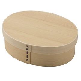 Nagao FH01W Magewappa 1-Tier Lunch Box, Natural