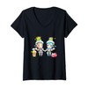 Womens Kids cartoon characters drawing V-Neck T-Shirt