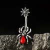 Autiga Spider Belly Button Piercing with Zirconia Crystal Navel Piercing