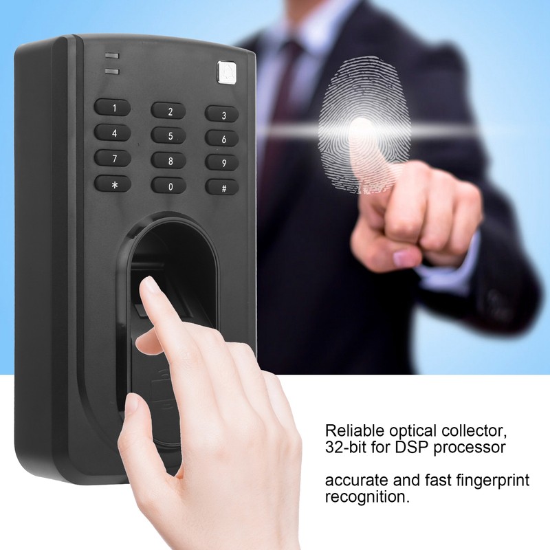 125KHz RFID Time Attendance Fingerprint Password ID Card Recognition Access