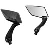 TOTMOX Motorbike Side Mirrors 8mm/10mm Universal Aluminum Carbon Style Diamond