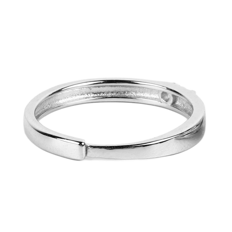 1 Pair Couple Rings Silver Men Women Finger Ring Accessory
