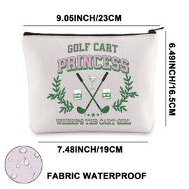 G2TUP Golf Makeup Bag Golfer Gifts Golf Toiletry Bag Golf Cart Princess Gifts Golf Ladies Merchandise (Cart Princess)