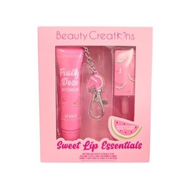 Sweet Lip Essentials Duo Set - Watermelon Scented | High Shine | Jojoba & Vitamin E | With Keychain Clip | 0.37 oz