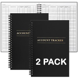 2 Pack Expense Tracker Ledger Book- Finance Book for Home Budget Tracking, Business Bookkeeping -Home Budget notebook, Finance Planner- Expense Ledger for Small Business Bookkeeping (100 Pages 2 Pack)