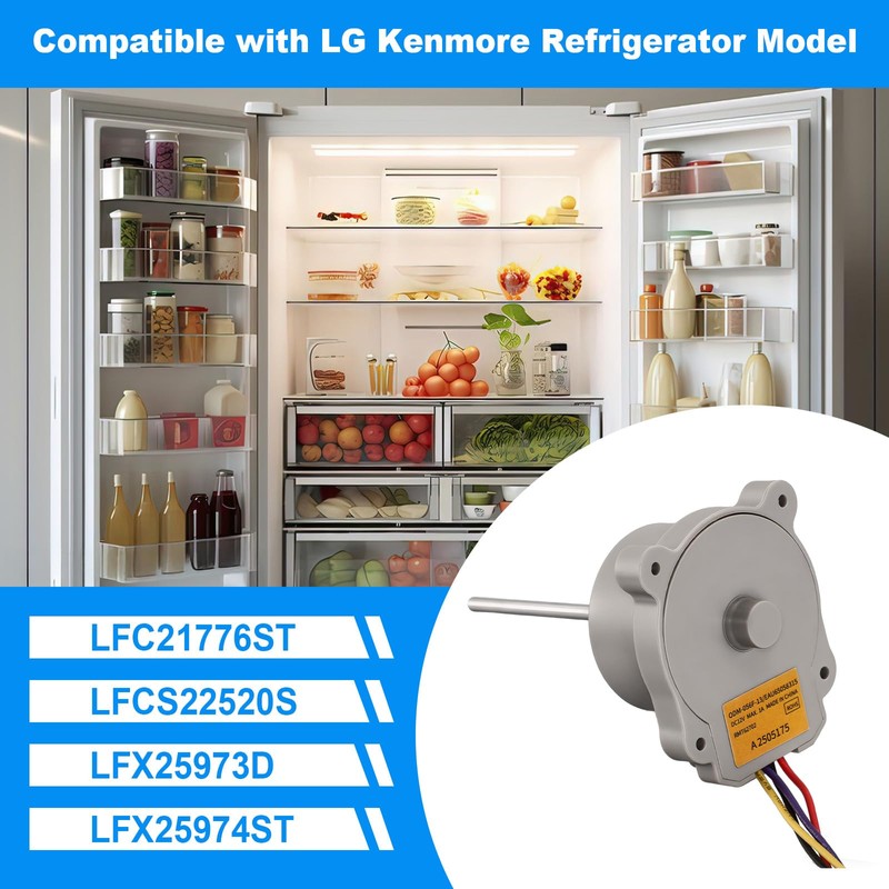 EAU65058315 Refrigerator Evaporator Fan Motor Assembly Compatible with LG Kenmore