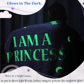 Glow in The Dark Blankets for Girls - Soft Plush Blanket w- Words of Affirmation Kids Blanket for Girls Ages 5-16 to Promote Joy - Ideal for Girls - 50" x 60"