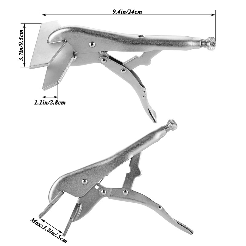 LANIAKEA 2PCS Locking Sheet Metal Clamps 9.4'' Heavy Duty Sheet