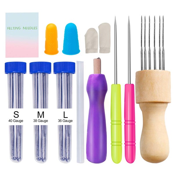 Felt Needles Kit for Beginner, 3 Sizes Wool Felting Needles