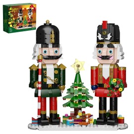 Millionspring Nutcracker Building Block Set with LED Light，Christmas Tree Building kit Decorations,Collectible Display Gift for Adults,Kids(690pcs)