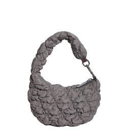 Quilted Tote Bag for Women Mini Puffer Bag Puffer Shoulder Bag Puffy Tote Bag Nylon Bag Lightweight Carryall Bag (Dark Grey)