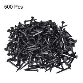 sourcing map Pack of 500 Metal Tacks Drawing Pins 1/2 Inch (13 mm) for Shoes Boots Leather Heels Soles Replacement Black