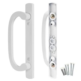 8.5" Legacy Sliding Patio Glass Door White Dummy Handle Replacement Set | Sash Controls 2265 Handle Dummy Set | No Mortise, Fits 3-15/16" Screw Holes and 1-1/4" to 2-1/4" Door Thickness - No Latch