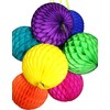 10 Pack 8 Inch Honeycomb Ball Decorations, Rainbow