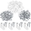 60 Pcs PCB Board Mounting Feet with Screws, White L