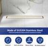 Bernkot Linear Shower Drain 18", Brushed Gold Floor Drain with