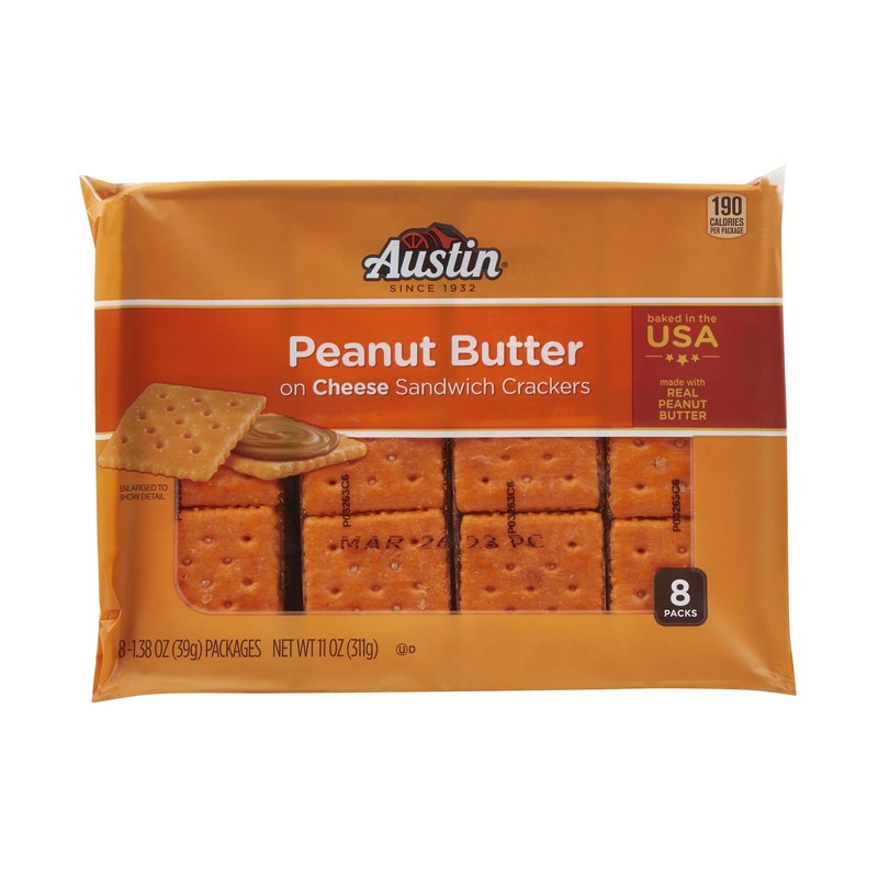Austin Sandwich Crackers, Single Serve Snack Crackers, Office and Kids