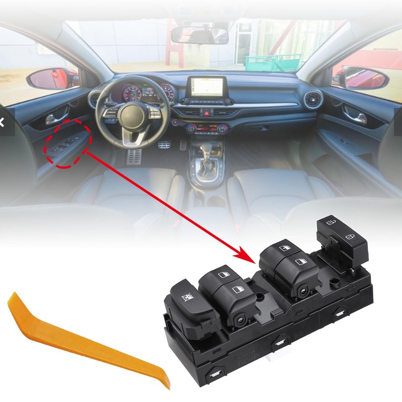 Front Left Driver Side Master Power Window Switch 93571-M6100 Compatible