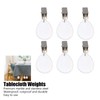 6Pcs Tablecloth Weights Marble Stainless Steel Small Size Waterproof Rustproof