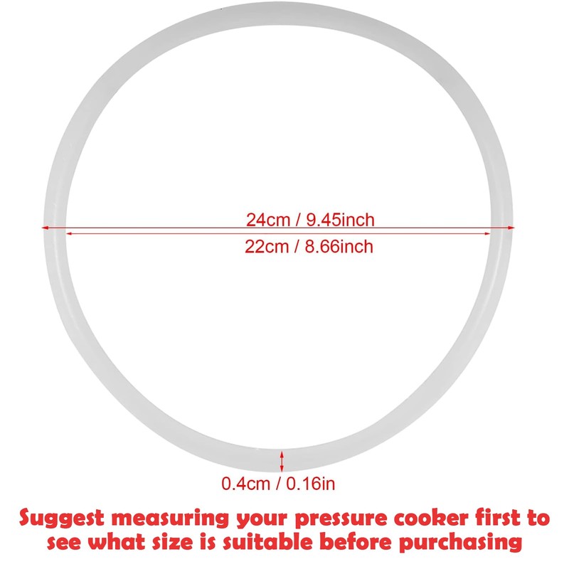 6 Sizes Replacement Clear Silicone Gasket Sealing Ring for Home