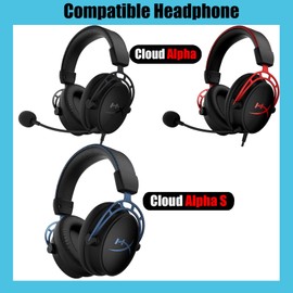 Cloud Alpha S Earpads Replacement Cloud Alpha Ear Pads Cushions Cover Cups Pars Accessorie Compatible with Hyperx Cloud Alpha/Cloud Alpha S Gaming Headset. (Mesh)