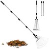 Leaf Rake Adjustable 23" to 75" - Stainless stelel Rake