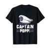 Captain Poppi Sailing Captain Hat Boat Owner Boating Sailer T-Shirt