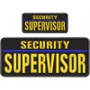 SECURITY SUPERVISOR EMBROIDERY PATCH 4X10 & 2X5 HOOK ON BACK