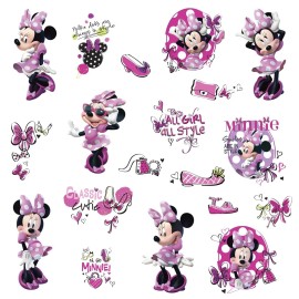 RoomMates Minnie Fashionista Wall Decals 19 Multicolor Removable Peel And Stick Decor