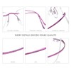 FONEX Titanium Glasses Frame,Rimless Frameless Optical Eyewear Eyeglasses for Men