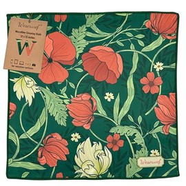 WESERWEF Design Microfiber Glasses Cleaning Cloth, Premium Cleaning Cloths for Lens, Screens, Tablets, Spectacles, 12" x 12", Ultra-Soft & Scratch-Free (garden)