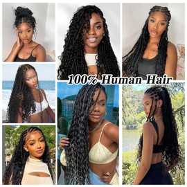 Human Braiding Hair Deep Wave No Weft Curly Bundles Human Hair for Boho Braids Human Hair Bundles Hair Extensions 14 14 Inches 100 g Natural Black